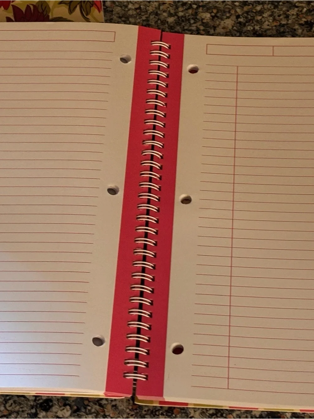 Vera Bradley Pink Magenta Floral Spiral Notebooks on Cream
